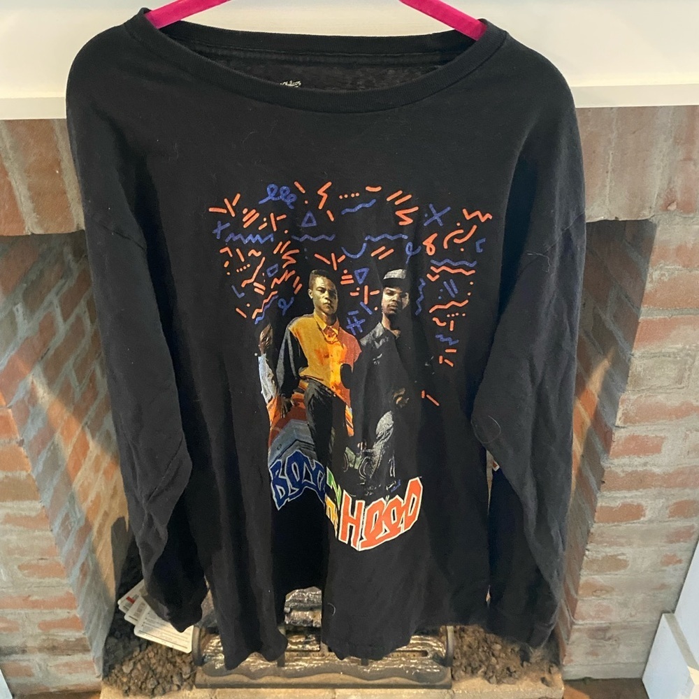 Boys in The Hood Black Long Sleeve Graphic Tee Shirt size Large Band Tee…